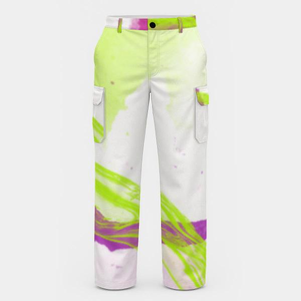 Cargohose mit afrikanischen Tiermotiv Giraffe - Hose, lang oder kurz, bunt, 100% Polyester, Grösse S-5XL, fester Stoff, Normale Passform, Afrika